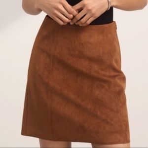 Aritzia Babaton suede a line skirt size 4